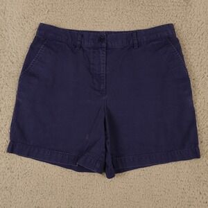 Lauren Ralph Lauren Shorts Womens 8P Petite Blue Chino Cotton Casual Faded 6"